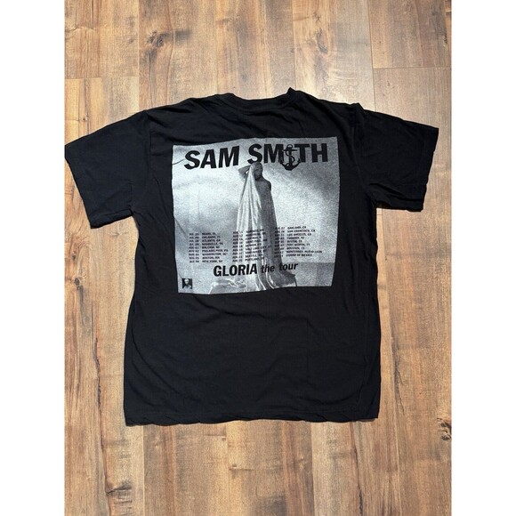 Sam Smith Gloria The Tour 2023 Concert Tshirt Setlist Black 100% Cotton MEDIUM - Picture 1 of 4